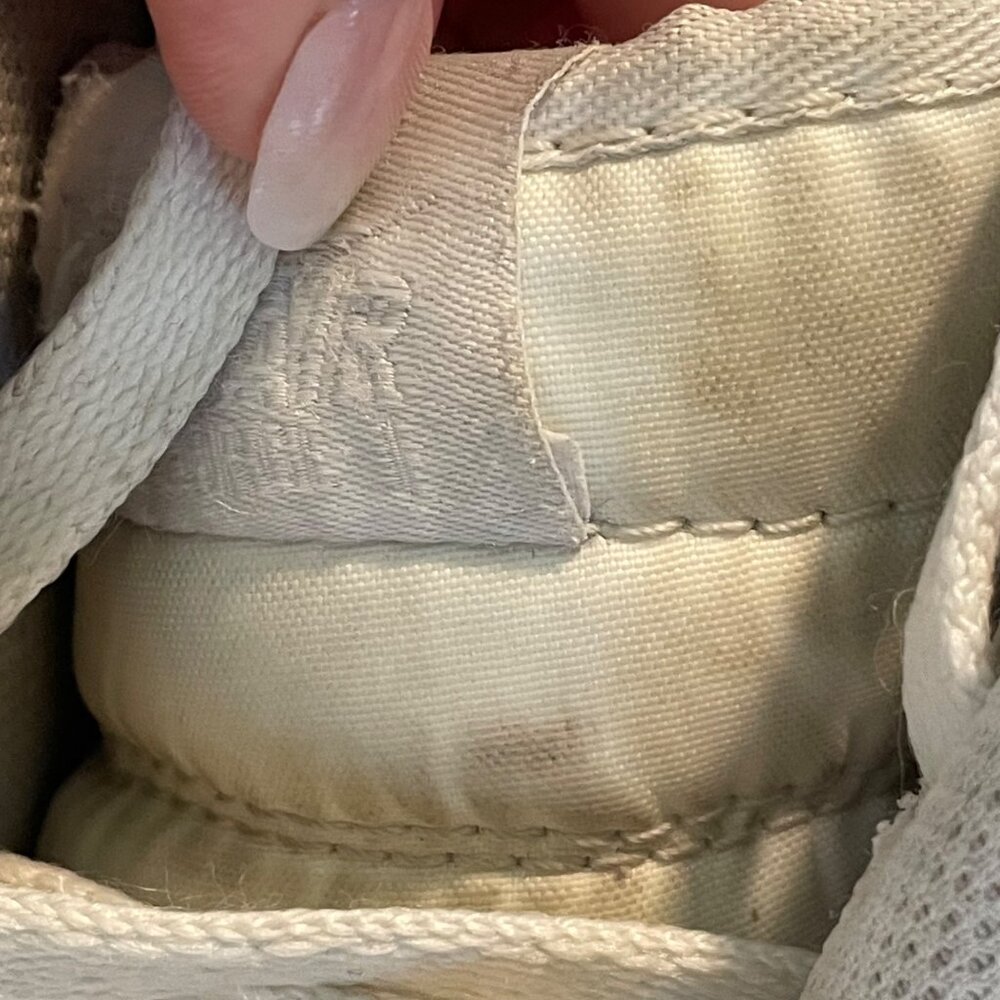 Nike Air Force 1 High Top Sneakers Size 13 White Leather & Mesh Mens - Picture 11 of 13